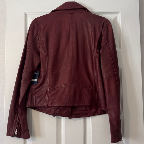 Deep Red Leather Jacket - Picture 7 of 13